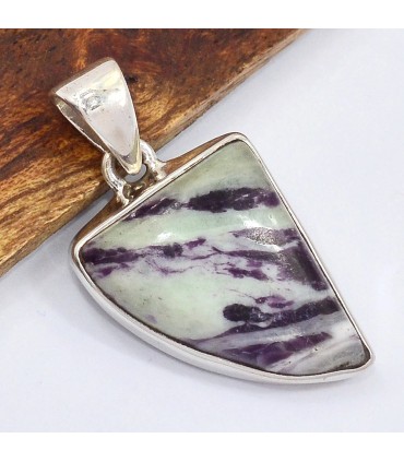 Pendentif Kammererite authentique – Bijou argent massif 925