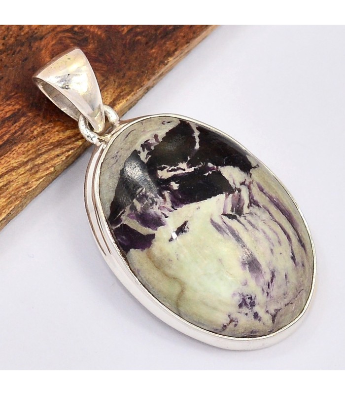 Pendentif Kammererite véritable – Argent 925 poinçonné