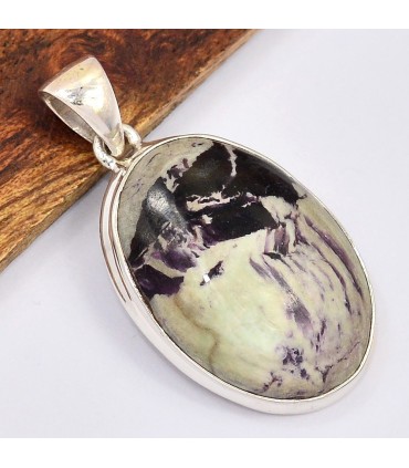 Pendentif Kammererite véritable – Argent 925 poinçonné