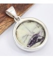 Pendentif Kammerérite véritable rond argent 925 avec certificat