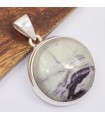 Pendentif Kammerérite véritable rond argent 925 avec certificat