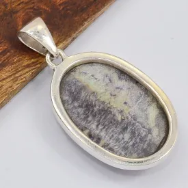 Pendentif en kammerérite naturelle sur argent 925 - Pendentifs pierres naturelles