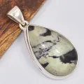 Pendentif goutte en kammerérite naturelle sur argent 925 - Pendentifs pierres naturelles