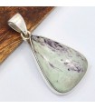 Pendentif kammerérite naturelle authentique – Argent 925 forme libre