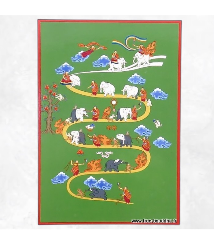 Carte postale bouddhiste Chemin de Samatha + enveloppe