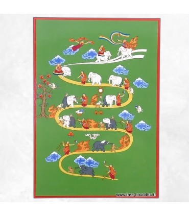 Carte postale bouddhiste Chemin de Samatha + enveloppe