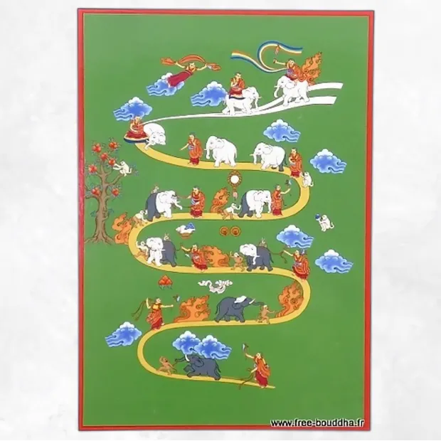 Carte postale bouddhiste Chemin de Samatha + enveloppe - Cartes postales bouddhistes