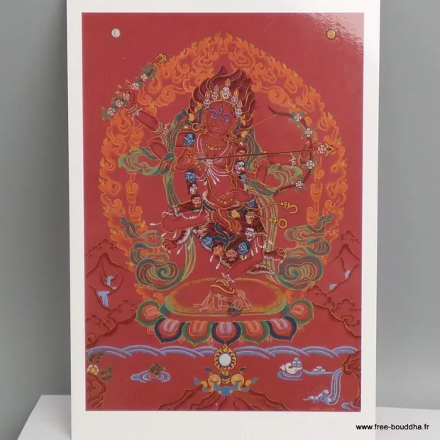 Carte postale Kurukulla - Divinité de l'enchantement - Cartes postales bouddhistes