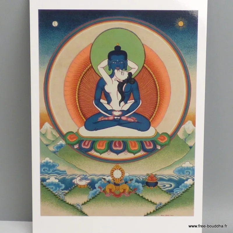 Carte postale Bouddha Shakti - Samantabhadra - Cartes postales bouddhistes