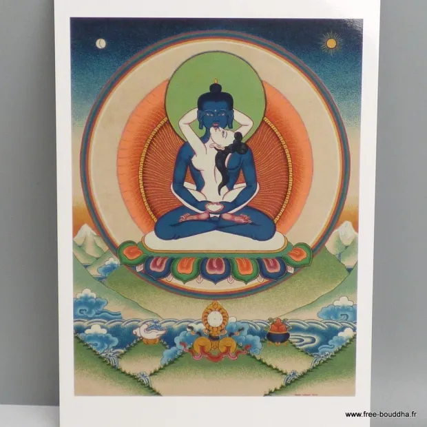 Carte postale Bouddha Shakti - Samantabhadra - Cartes postales bouddhistes
