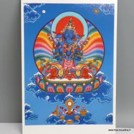Carte postale Vajradhara et sa parèdre - Dorje Chang Yum Che - Cartes postales bouddhistes