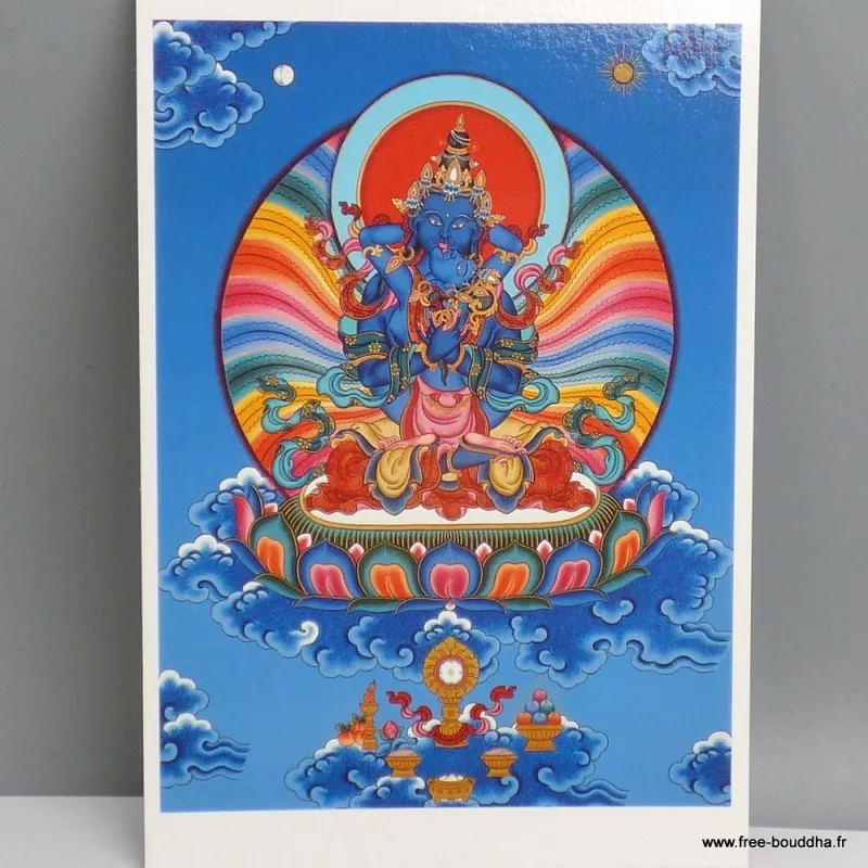 Carte postale Vajradhara et sa parèdre - Dorje Chang Yum Che - Cartes postales bouddhistes