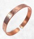 Bracelet tibétain en cuivre gravé, réglable, sans nickel.