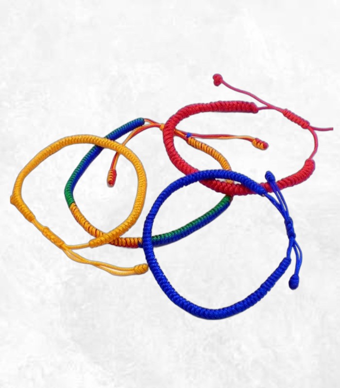 Bracelet tibétain rouge Authentique – Protection et tradition bouddhiste