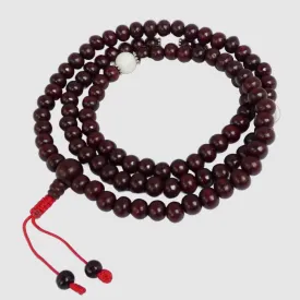Mala tibetain Bois de Rose et Corail Blanc - Mala tibétain 108 perles