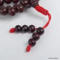 Mala tibetain authentique en Bois de Rose fait main 8 mm - Mala tibétain 108 perles