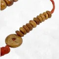 Mala tibetain authentique en Os de Buffle brun + compteurs - Mala tibétain 108 perles