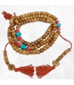 Mala tibétain Os de buffle brun – 108 perles avec compteurs