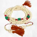 Mala tibétain authentique os de buffle blanc + compteur de mantras - Mala tibétain 108 perles