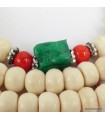 Mala tibétain authentique os + compteurs de mantras, bijou bouddhiste