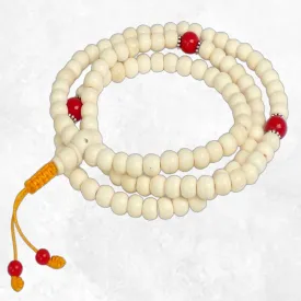 Mala tibetain 108 perles os naturel + compteurs - Mala tibétain 108 perles
