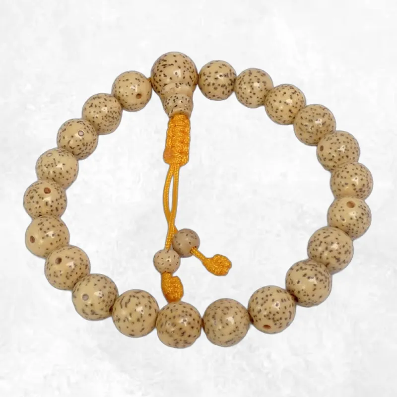 Bracelet tibétain Authentiques Graines de Lotus 21 perles - Bracelet tibétain mala de méditation