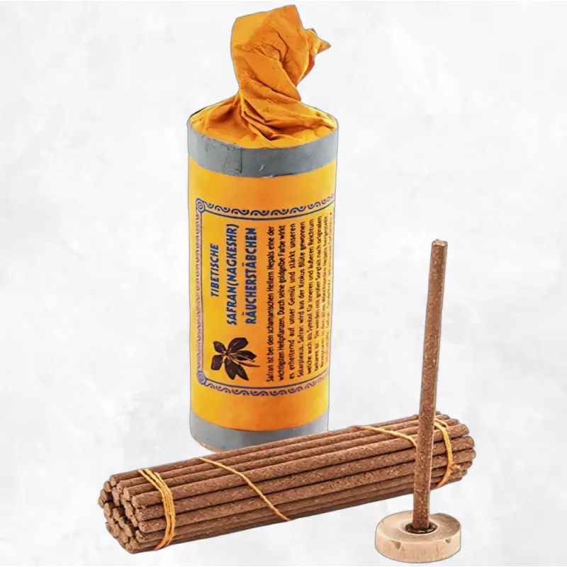 Encens tibétain Safran - Ancrage et purification - Encens tibétains, accessoires