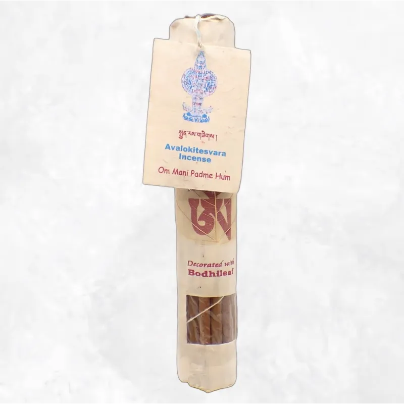 Encens tibétain bouddhiste de méditation Chenrezi scellé cire - Objets rituels bouddhistes