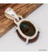 Pendentif Opale noire facettée du Chili certifié authentique argent 925