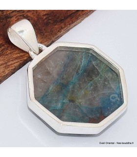 Pendentif Quantum Quattro hexagonal authentique en argent 925