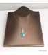 Pendentif argent Opaline Topaze bleue