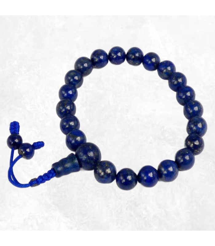 Bracelet mala lapis-lazuli  avec 21 perles de 8 mm.