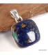 Petit pendentif Azurite Boulder carré