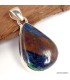 Pendentif Azurite Boulder avec traces de Malachite
