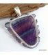 Pendentif Multi-fluorite sculptée semi-oval