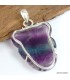 Pendentif Multi-fluorite sculptée  Fleur semi-oval