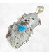 Très gros pendentif Cavansite sur roche-mère