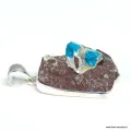 Pendentif argent Cristal de Cavansite - Pendentifs pierres naturelles