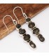 Boucles d'oreilles Shungite Elite 4 pierres argent 925