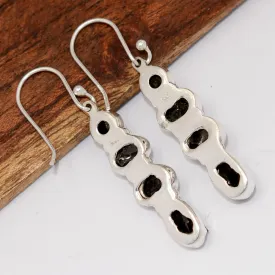 Boucles d'oreilles Shungite Elite 4 pierres argent 925 - Boucles d'oreilles en pierres naturelles