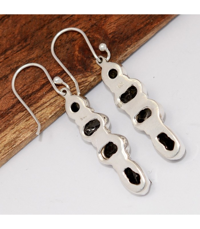 Boucles d'oreilles Shungite Elite 4 pierres argent 925