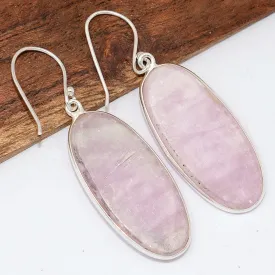Boucles d'oreilles Kunzite naturelle authentique - Boucles d'oreilles en pierres naturelles