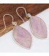 Boucles d'oreilles Kunzite naturelle forme libre