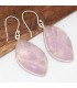 Boucles d'oreilles Kunzite naturelle forme libre