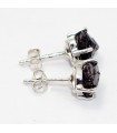 Boucles d’oreilles Shungite Élite – clou artisanal anti-ondes