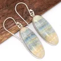 Boucles d'oreilles pendantes Scheelite bleue - Bijoux en Scheelite