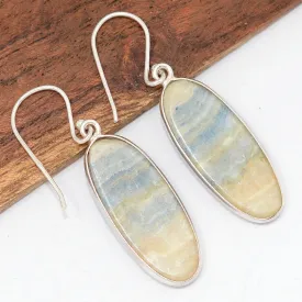 Boucles d'oreilles pendantes Scheelite bleue - Bijoux en Scheelite