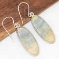 Boucles d'oreilles pendantes Scheelite bleue - Bijoux en Scheelite