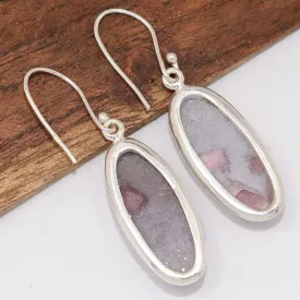 Boucles d'oreilles Tourmaline rose sur Lepidolite (rare) - Bijoux en Tourmaline Rose