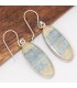 Boucles Scheelite bleue naturelle – Argent 925 artisanal